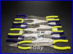 Snap-on Tools NEW 11pc HI VIS & PURPLE Themed Assorted Plier Cutter Set PWCS7ACF