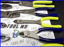 Snap-on Tools NEW 11pc HI VIS & PURPLE Themed Assorted Plier Cutter Set PWCS7ACF