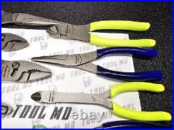 Snap-on Tools NEW 11pc HI VIS & PURPLE Themed Assorted Plier Cutter Set PWCS7ACF