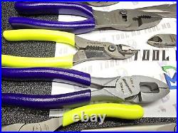 Snap-on Tools NEW 11pc HI VIS & PURPLE Themed Assorted Plier Cutter Set PWCS7ACF