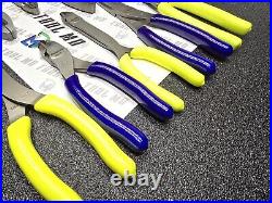 Snap-on Tools NEW 11pc HI VIS & PURPLE Themed Assorted Plier Cutter Set PWCS7ACF