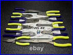 Snap-on Tools NEW 11pc HI VIS & PURPLE Themed Assorted Plier Cutter Set PWCS7ACF