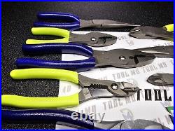 Snap-on Tools NEW 11pc HI VIS & PURPLE Themed Assorted Plier Cutter Set PWCS7ACF