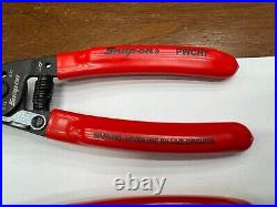 Snap-on Tools NEW 2 Piece Inline 90° Angle Wire Stripper Cutter Plier Lot Set