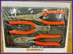 Snap-on Tools NEW ORANGE 3pc PLIER CUTTER SET SEALED PL300 86ACF 97ACF 57AHLP