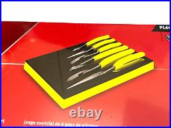 Snap on Tools NEW PL600ES1FHV Hi-Viz 6pc Essential Pliers / Cutters Foam Set USA