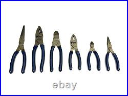 Snap on Tools NEW PL600ES1RKMB 6 pc Blue Heavy Duty Essential Pliers/Cutters Set