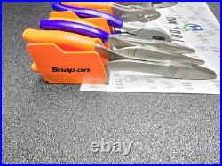 Snap-on Tools USA NEW 10pc Orange & PURPLE Assorted Plier / Cutter Set PWCS7ACF