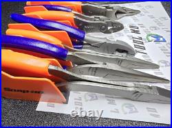 Snap-on Tools USA NEW 10pc Orange & PURPLE Assorted Plier / Cutter Set PWCS7ACF