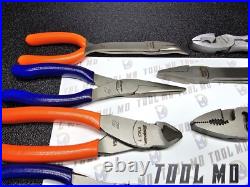 Snap-on Tools USA NEW 10pc Orange & PURPLE Assorted Plier Cutter Set PWCS7ACF