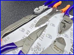 Snap-on Tools USA NEW 10pc Orange & PURPLE Assorted Plier Cutter Set PWCS7ACF