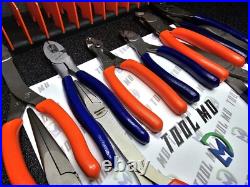 Snap-on Tools USA NEW 10pc Orange & PURPLE Assorted Plier / Cutter Set PWCS7ACF