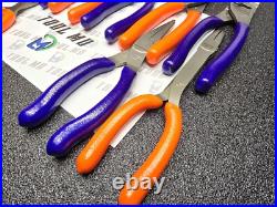 Snap-on Tools USA NEW 10pc Orange & PURPLE Assorted Plier / Cutter Set PWCS7ACF