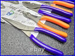 Snap-on Tools USA NEW 10pc Orange & PURPLE Assorted Plier Cutter Set PWCS7ACF