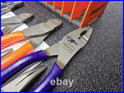 Snap-on Tools USA NEW 10pc Orange & PURPLE Assorted Plier / Cutter Set PWCS7ACF
