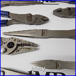 Snap-on Tools USA NEW 14pc POWER BLUE Master Plier/Cutter/Stripper Set LN47ACF