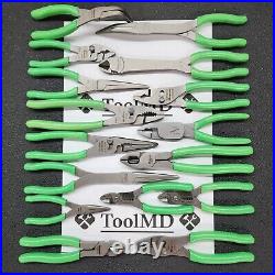 Snap-on Tools USA NEW 16pc GREEN Plier/Cutter/Stripper Set LN47ACF HL138ACP