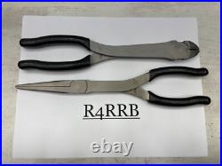 Snap-on Tools USA NEW 2 Piece BLACK Diagonal Cutter & Needle Nose Plier Lot Set