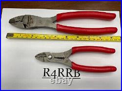 Snap-on Tools USA NEW 2 RED Crimper Stripper Cutter Plier Lot Set PWCS7ACF 29ACF