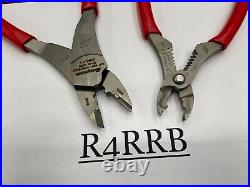 Snap-on Tools USA NEW 2 RED Crimper Stripper Cutter Plier Lot Set PWCS7ACF 29ACF