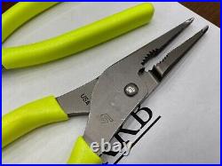 Snap-on Tools USA NEW 2pc HIVIZ Soft Grip Plier & Cutter Lot Set 388ACF LN47ACF