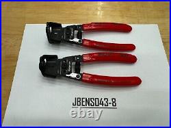 Snap-on Tools USA NEW 2pc RED Soft Grip 7 Inline Wire Stripper / Cutter Set