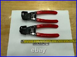 Snap-on Tools USA NEW 2pc RED Soft Grip 7 Inline Wire Stripper / Cutter Set