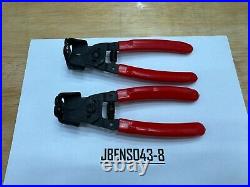 Snap-on Tools USA NEW 2pc RED Soft Grip 7 Inline Wire Stripper / Cutter Set