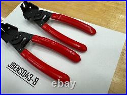 Snap-on Tools USA NEW 2pc RED Soft Grip 7 Inline Wire Stripper / Cutter Set