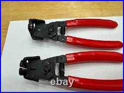 Snap-on Tools USA NEW 2pc RED Soft Grip 7 Inline Wire Stripper / Cutter Set