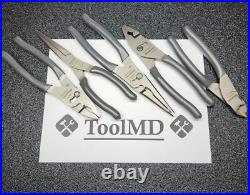 Snap-on Tools USA NEW 5pc DARK TITANIUM Combo Plier & Cutter Lot Set LN47ACF