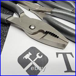 Snap-on Tools USA NEW 5pc DARK TITANIUM Combo Plier & Cutter Lot Set LN47ACF