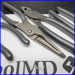 Snap-on Tools USA NEW 5pc DARK TITANIUM Combo Plier & Cutter Lot Set LN47ACF
