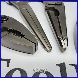 Snap-on Tools USA NEW 5pc DARK TITANIUM Combo Plier & Cutter Lot Set LN47ACF