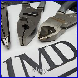 Snap-on Tools USA NEW 5pc DARK TITANIUM Combo Plier & Cutter Lot Set LN47ACF