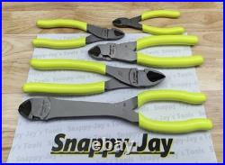Snap-on Tools USA NEW 5pc HI VIZ Diagonal Cutter Pliers Set CUTTER5HV