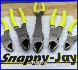 Snap-on Tools USA NEW 5pc HI VIZ Diagonal Cutter Pliers Set CUTTER5HV