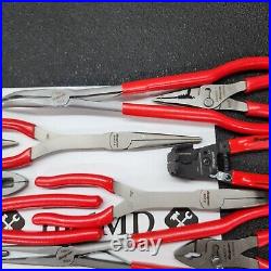 Snap-on Tools USA NEW MASSIVE 30pc RED Plier/Cutter/Stripper Set LN46ACF 915CP