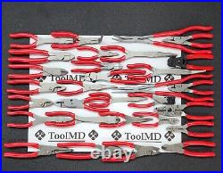 Snap-on Tools USA NEW MASSIVE 30pc RED Plier/Cutter/Stripper Set LN46ACF 915CP