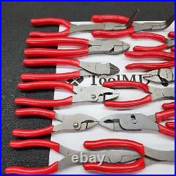 Snap-on Tools USA NEW MASSIVE 30pc RED Plier/Cutter/Stripper Set LN46ACF 915CP