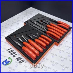 Snap-on Tools USA NEW ORANGE 12-Piece Essential Pliers / Cutters Foam Set