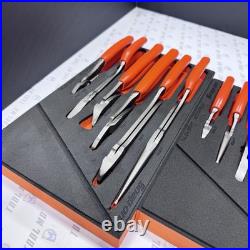 Snap-on Tools USA NEW ORANGE 12-Piece Essential Pliers / Cutters Foam Set