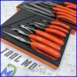 Snap-on Tools USA NEW ORANGE 12-Piece Essential Pliers / Cutters Foam Set