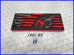 Snap-on Tools USA NEW RED 10-Piece Diagonal Cutter Pliers Foam Set PLDC1000FR