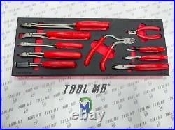 Snap-on Tools USA NEW RED 10-Piece Diagonal Cutter Pliers Foam Set PLDC1000FR