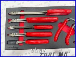 Snap-on Tools USA NEW RED 10-Piece Diagonal Cutter Pliers Foam Set PLDC1000FR