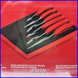 Snap-on Tools USA NEW RED 6pc Essential Pliers & Cutters Foam Set PL600ES1FR