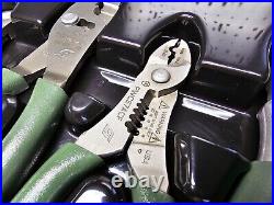 Snap-on Tools USA RARE 5pc COMBAT GREEN Plier / Cutter / Stripper Set PL500GSCBG