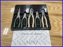 Snap on Tools USA Rare 5-Piece COMBAT GREEN / TAN Plier & Cutter Set PL500GSCBG