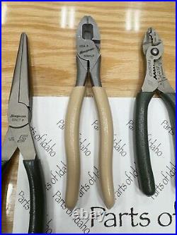 Snap on Tools USA Rare 5-Piece COMBAT GREEN / TAN Plier & Cutter Set PL500GSCBG